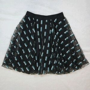Jason Wu Black and White Pleated Skater Skirt